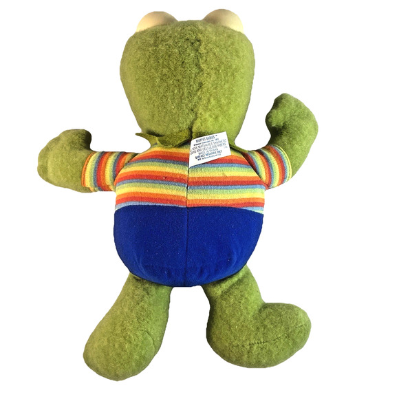 Kermit The Frog Muppet Babies Hasbro Softies Vtg 1983 Stuffed Plush Doll 13 in - Picture 2 of 8